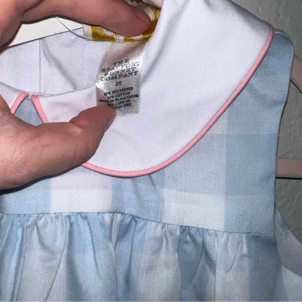 The Beaufort Bonnet Company 2T Chattanooga Check Sleveless Collared Dress - NWT - Picture 6 of 6